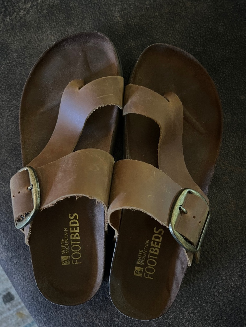 White Mountain Genuine Leather Sandals